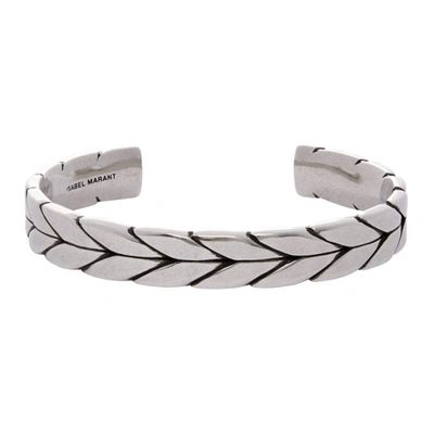 Isabel Marant Hip Engraved Cuff Bracelet In Silver 08si
