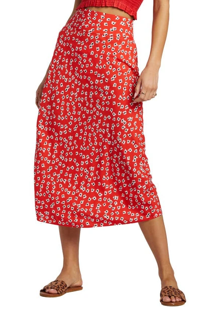 Billabong Fresh To Free Midi Skirt In Fuego