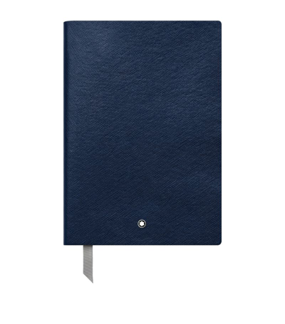 Montblanc Leather Notebook #146 In Navy