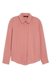Halogenr Halogen Hidden Button Long Sleeve Blouse In Pink Compact