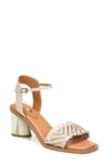 Sarto By Franco Sarto Razia Block Heel Sandal In Putty Leather