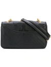 Tory Burch Alexa Leather Shoulder Bag - Black In Black/gold
