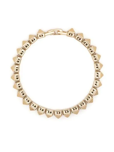 Valentino Garavani Rockstud Embellished Bracelet In Gold