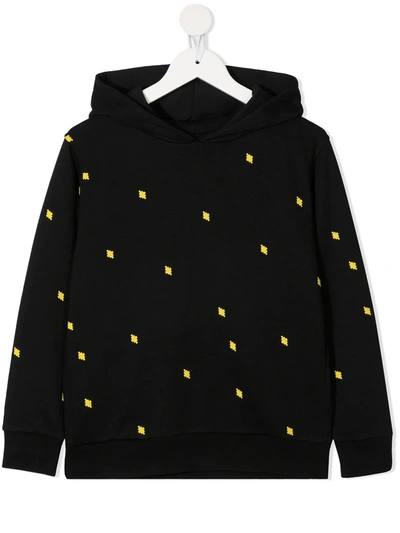 Marcelo Burlon County Of Milan Black Sweatshirt For Kids With Iconic Cross