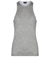 Tom Ford Metallic Cashmere And Silk Tank Top In Pewter & Silver