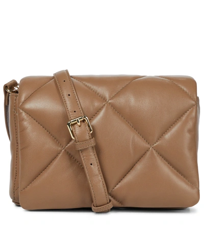 Stand Studio Brynn Quilted Lambskin Leather Shoulder Bag In Sand