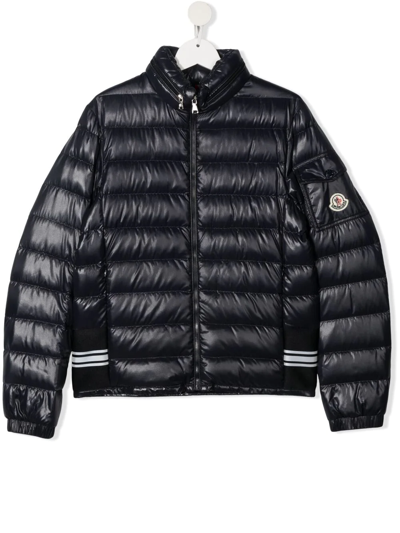 Moncler Kids' Anatolios Laque Quilted Down Jacket In Dark Blue