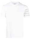 Thom Browne 4-bar Stripe Short-sleeve T-shirt In White