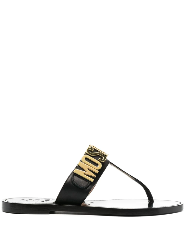 moschino logo sandals