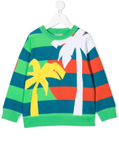 Stella Mccartney Teen Oversize Sun And Palm Sweatshirt In Multicolor
