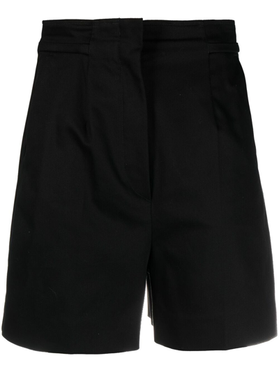 Sportmax Placido Cotton Gabardine Shorts In Black