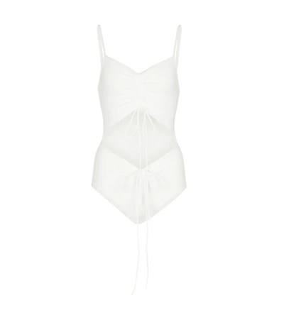 Christopher Esber Disconnect Lycra One Piece Swimsuit In White
