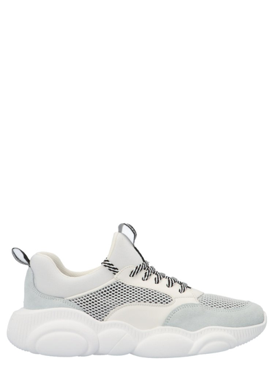 Moschino Teddy Run Sneakers In White