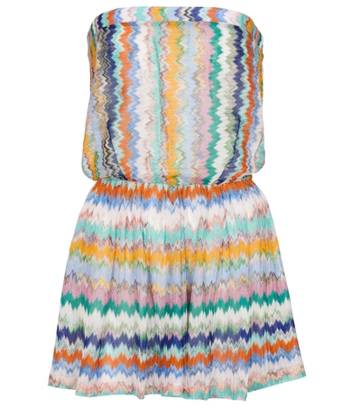 Missoni Bandeaux-style Chevron Print Playsuit In Multicolour