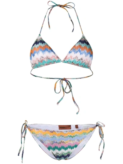 Missoni Zigzag-pattern Bikini Set In Multicolor