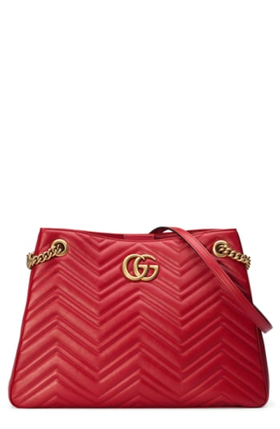 Gucci Gg Marmont Matelasse Leather Shoulder Bag - Blue In Clear Sky Blue