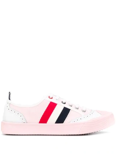 Thom Browne 4-bar Low-top Sneakers In Pink