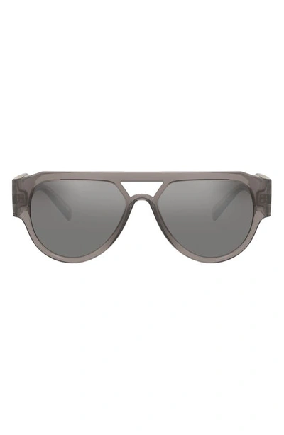 Versace 57mm Mirrored Pilot Sunglasses In Grey