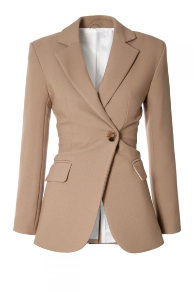 Aggi By Halewski Blazer Isabella Natural In Brown