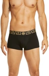 Versace First Line First Line Low Rise Trunks In Black/ Gold