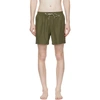 Loro Piana Green Bay Soft Albatros Swim Shorts In Army Green