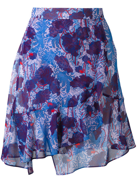 Carven Printed Wrap Skirt | ModeSens