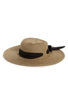 San Diego Hat Gondolier With Bow In Natural/ Black