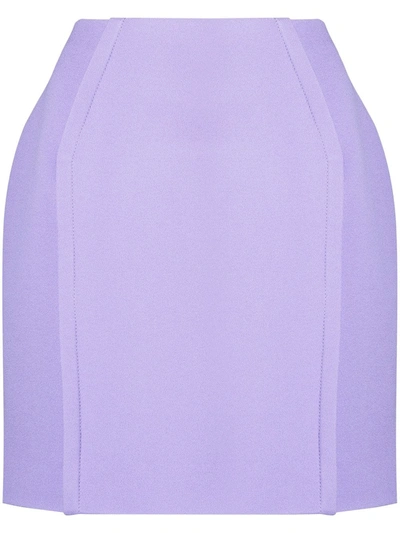 Versace High-waisted Panelled Mini Skirt In Purple