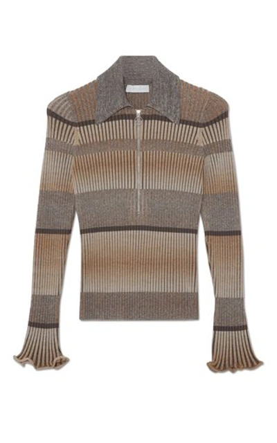 Simkhai Allyson Striped Polo Shirt In Multi