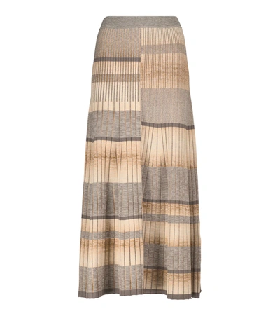 Simkhai Womens Espresso S Louise High-waist Knitted Midi Skirt S In Espresso Stripe