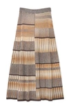Simkhai Louise Striped Midi Skirt In Multi