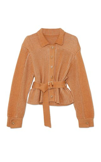 Simkhai Gwendolyn Cotton-wool Jacket In Brown