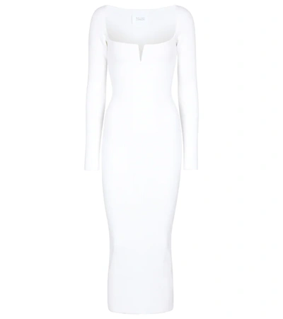 Galvan Women's Freya Ribbed Jersey Midi Dress In White