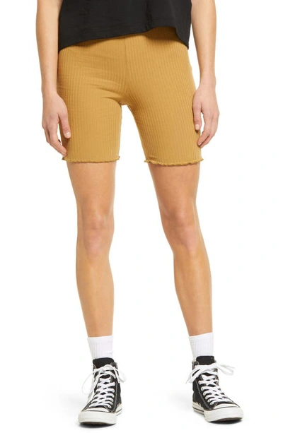 Bp. Ribbed Bike Shorts In Tan Dale