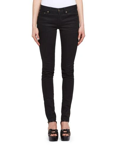 Saint Laurent Denim Skinny Jeans, Black