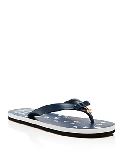 Kate Spade 'nova' Flip Flop In Black/red Poppy