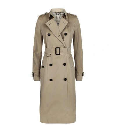 Burberry Kensington Extra Long Heritage Trench Coat In Yellow