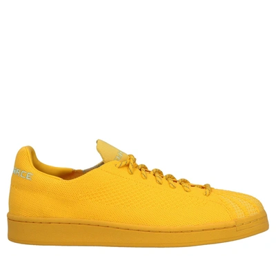 Adidas Originals By Pharrell Williams Adidas By Pharrell Williams Superstar Primeknit Trainers In Yellow