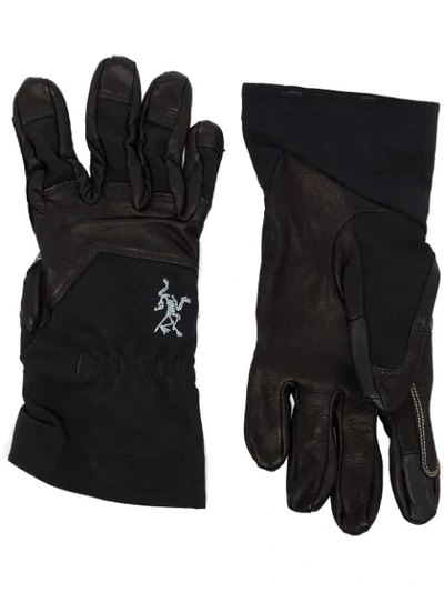 Arc'teryx Rope Logo-print Gloves In Black