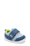 See Kai Run Babies' Ryder Crib Shoe In Blue/ Green