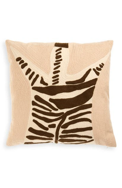 Cold Picnic Zebra Accent Pillow Cover In Beige