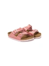 Birkenstock Kids' Arizona Glitter Sandals In Desert Soil Camo Almond