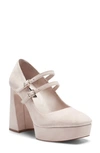 Vince Camuto Pelyn Platform Pump In Taupe Suede