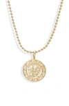 Melinda Maria Zodiac Pendant Necklace In Gold- Capricorn