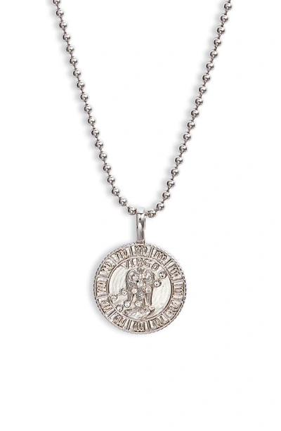 Melinda Maria Zodiac Pendant Necklace In Silver- Pisces