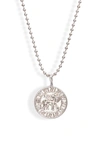Melinda Maria Zodiac Pendant Necklace In Silver- Scorpio