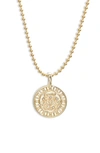 Melinda Maria Zodiac Pendant Necklace In Gold- Pisces