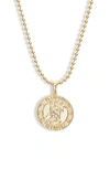 Melinda Maria Zodiac Pendant Necklace In Gold- Gemini