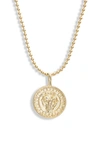 Melinda Maria Zodiac Pendant Necklace In Gold- Libra
