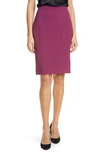 Hugo Boss Ilana Pencil Skirt In Aubergine